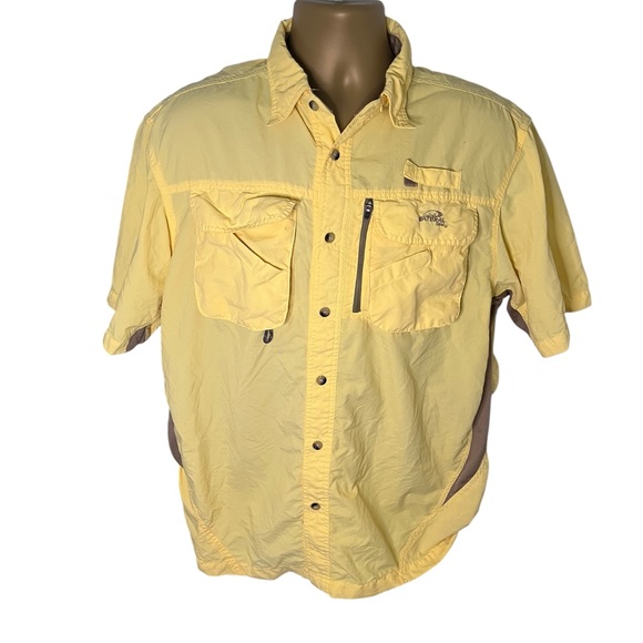 Natural Gear Other - Natural Gear Utility Fishing Shirt Vented Zip Pocket Solar Yellow M